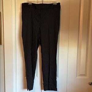 Chico's Black Dress Pants with Subtle Pinstripes